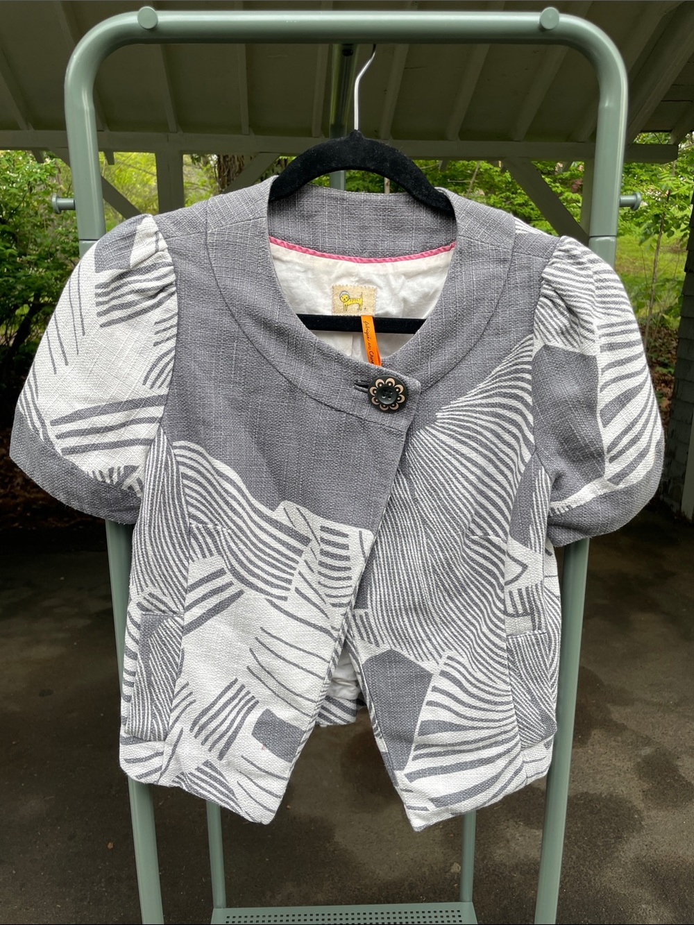 Anthropologie Stylish Gray Patterned Women’s Jacket